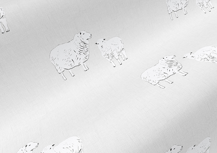 Little Lambs, Wool Grey - Twist&Fit Roller Blind - Image 4